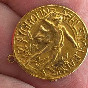 Vintage antique Pin 1920s Playground Athle…